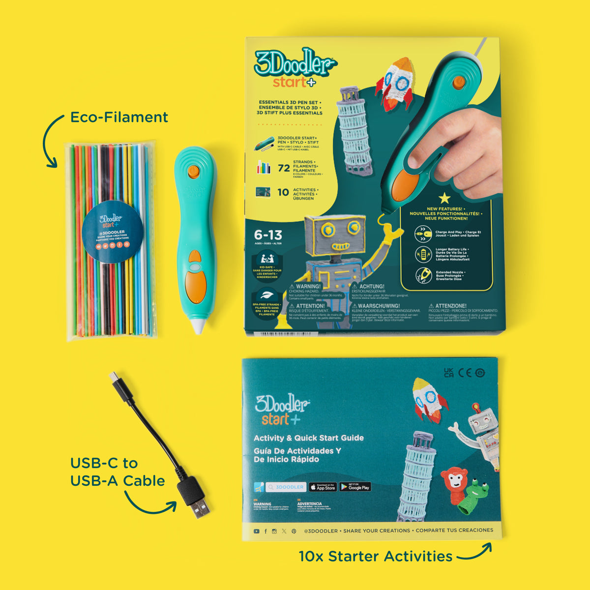 3Doodler Start+ Essentials 3D Printing Pen Set